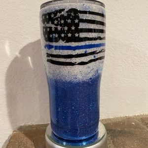 Custom Made Designer Tumbler Back The Blue 20 Oz